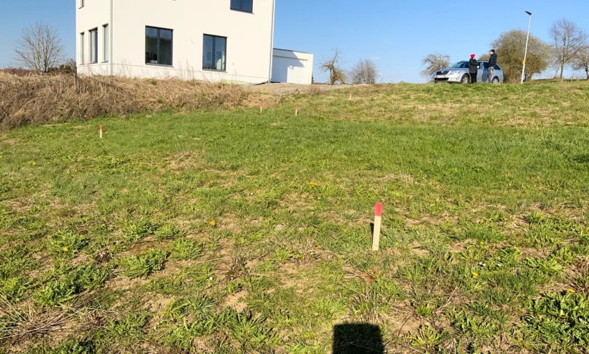 Ein erster Eindruck vom Bauplatz in Meßkirch.