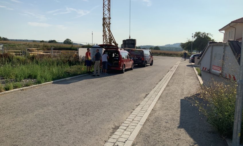 Der erste Baustellentermin mit allem Gewerken fand heute am Grundstück stat.
