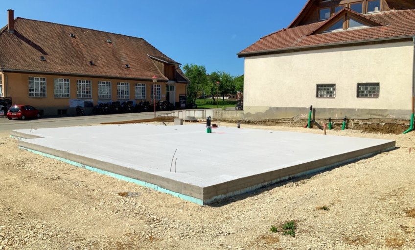 Die Bodenplatte für das Haus Point 200 ist fertig zur Abnahme.