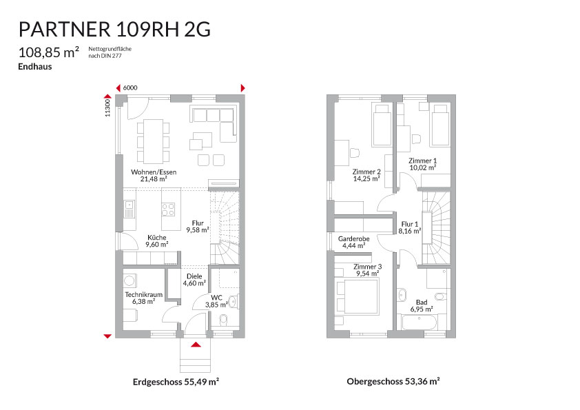 Partner 109RH 2G (Reihenmittelhaus)