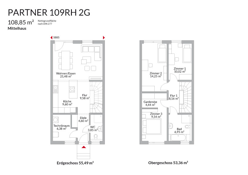 Partner 109RH 2G (Reihenmittelhaus)