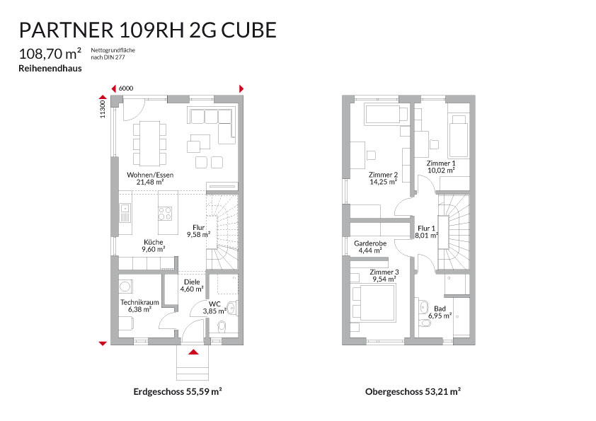 Partner 109RH 2G Cube (Reihenmittelhaus)