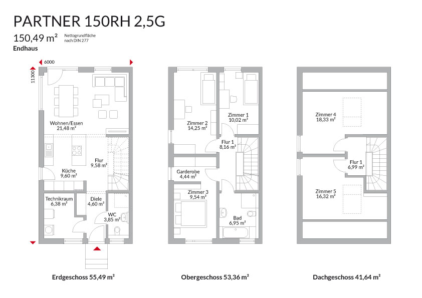 Partner 150RH 2,5G (Reihenmittelhaus)