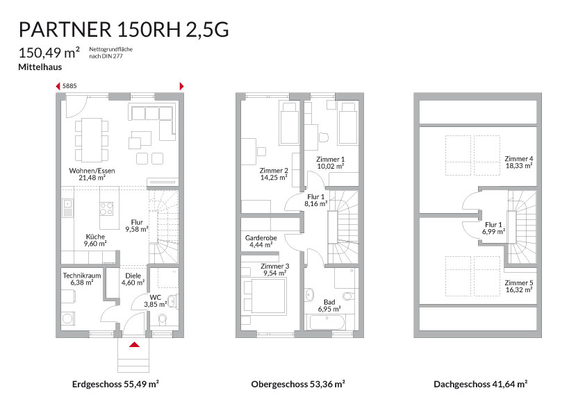 Partner 150RH 2,5G (Reihenmittelhaus)