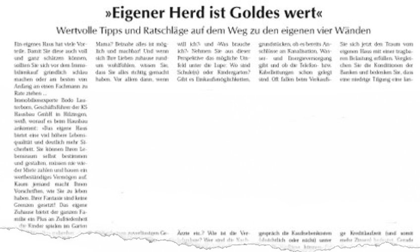 »Eigener Herd ist Goldes wert«