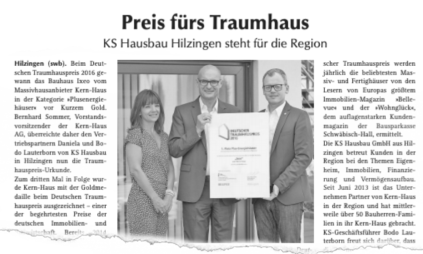 Preis fürs Traumhaus