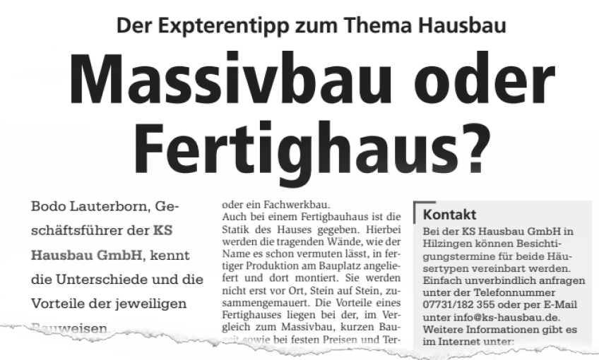 Der Expertentipp zum Thema Hausbau