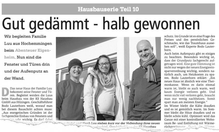 Gut gedämmt - halb gewonnen - Hausbauserie Teil 10