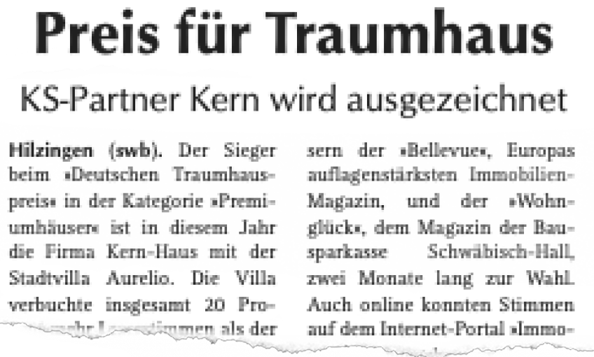 Preis für Traumhaus