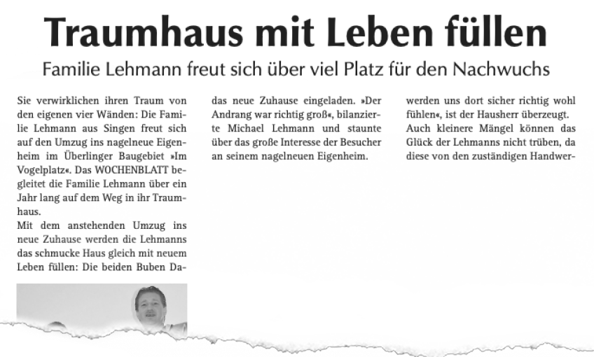 Traumhaus mit Leben füllen: Familie Lehmann freut sich über viel Platz für den Nachwuchs